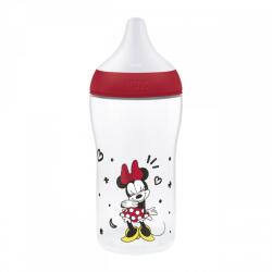 Nuk Biberon pentru bebe NUK Perfect Match cu control al temperaturii Disney Minnie 260 ml roșu
