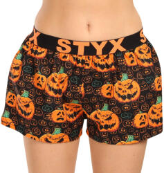 Styx Boxeri largi pentru femei Styx art sport cauciuc Halloween dovleac de Halloween (T1755) XL (176523)