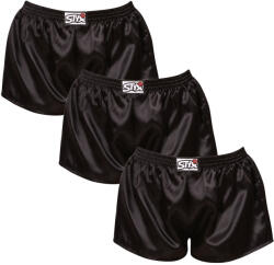 Styx 3PACK Boxeri largi pentru femei Styx clasic elastic satin negru (3L0960) XXL (178566)