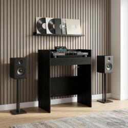 vidaXL DJ маса Черен дъб 62 x 45 x 102 см Инженерна дървесина (8006757)