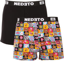 Nedeto 2PACK boxeri largi bărbați Nedeto multicolori (2NGV05) XXL (184435)