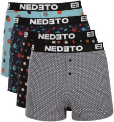 Nedeto 4PACK boxeri largi bărbați Nedeto multicolori (4NGV04) 3XL (185383)