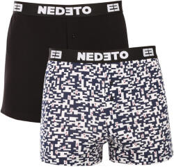 Nedeto 2PACK boxeri largi bărbați Nedeto multicolori (2NGV03) 3XL (184432)