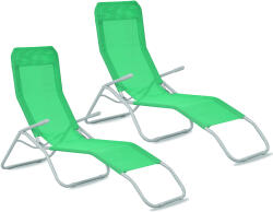 AGA 2x Șezlong de grădină SIESTA Verde (2x MC372171LG)