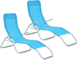 AGA 2x Șezlong de grădină SIESTA Albastru (2x MR4250-LightBlue nebo 2x MC372171P)