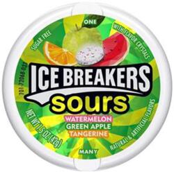 Jégtörők Ice Breakers cukormentes savanyú cukorka dinnye, alma és mandarin ízesítéssel 42 g (12653)