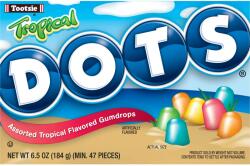 Tootsie Roll Industries Tootsie Dots trópusi gyümölcs ízű gumicukor 184 g (26374)