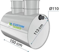 Custom Tanks Separator hidrocarburi 3l/s 1500 litri (CST1500SHID)