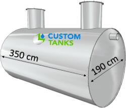 Custom Tanks Fosa septica ecologica 10000 L cu 3 camere (LT-10000-F-1)