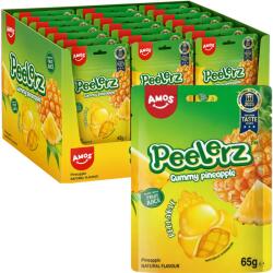 Amos Sweets Peelerz ananász ízű zselés cukorkák 65 g Egész csomag 24 db (27068 (2))