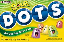 Tootsie Roll Industries Dots savanyú rágós cukorka gyümölcsízzel 170 g (22445)