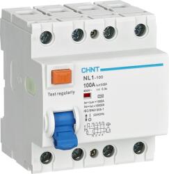 Chint Intrerupator diferential RCCB 100A 4P 100mA 6kA tip AC, Chint (200757)