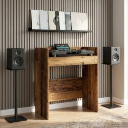 vidaXL DJ маса Старо дърво 82 x 45 x 102 см Инженерна дървесина (8006754)