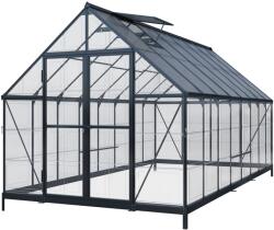 CoverTech Polikarbonát kerti üvegház Aurora 2, 4 x 3, 6 m CoverTech fekete (CT125)