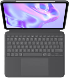 Logitech Combo Touch, QWERTY, Brit angol, Érintőpad, 1, 8 cm, 1 mm, Apple (920-010148) - scom