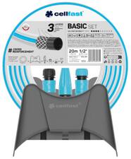 Cellfast Basic Set 3 rétegű locsolótömlő 1/2" 20 m + fali tartó (10-450) (10-450)