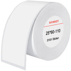 Niimbot termo matricák 25x60 mm, 110 db (fehér) (T25*60-110WHITE) - kontaktor