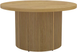 HomCom Masă de cafea rotundă din lemn, masă de living cu picior canelat, stil modern, aspect lemn natural | Aosom Romania (83B-810V00ND) Masa de cafea