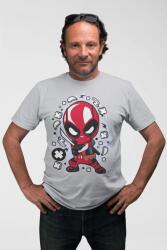 D&B Férfi Unisex Póló PC00009 Deadpool Szürke-Méret XL (PC00009DeadpoolGrayXL)