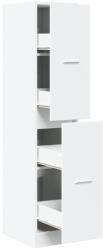 vidaXL gyógyszeres szekrény, fehér, 30x41x144, 5 cm, szerelt fa, 28, 05 kg (855169)