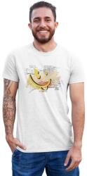 D&B Férfi/Unisex Póló ST00196 Smile Fehér-Méret L (ST00196SmileWhiteL)