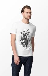 D&B Férfi/Unisex Póló ST00063 Abstrakt Fehér-Méret 2XL