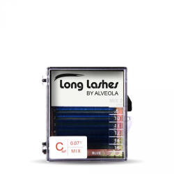 Long Lashes műszempilla színes MIX- KÉK C 0, 07-8-10-11-12-14-16mm
