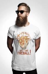 D&B Férfi/Unisex Póló GM00006 Fireball Fehér-Méret 2XL (GM00006FireballWhiteSize2XL)