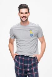D&B Férfi/Unisex Póló PO00001 Alien Pocket Szürke-Méret L (PO00001AlienPocketGrayL)