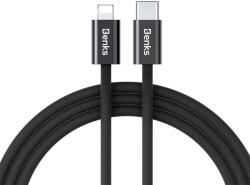 Benks BenksCable D46 fonott - Type C - Lightning - PD 27W 3A 2 méter fekete