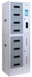 Power Technologies Statie de incarcare Power Technologies CSC-Locker-8, pentru 8 device-uri, dimensiune maxima suportata 14 inch, acces prin carduri RFID, cartela magnetica sau ecran tactil (LKR-CSC-B8R-E)