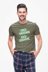 D&B Férfi/Unisex Póló ST00154 Go Vegan Katonai zöld-Méret 2XL (ST00154GoVeganMilitaryGreen2XL)