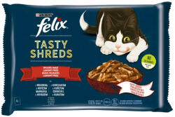 FELIX Shreds Házias Válogatás Nedves Macskaeledel Szószban - 4x80 g