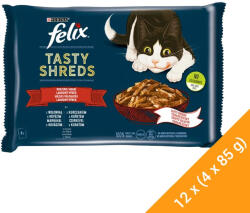 FELIX Shreds Házias Válogatás Nedves Macskaeledel Szószban - 12x(4x85 g)