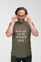 D&B Férfi/Unisex Póló ST00009 Teacher Katonai zöld -Méret XL