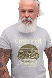 D&B Férfi/Unisex Póló ST00013 Chopper Szürke-Méret L