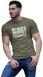 D&B Férfi/Unisex Póló ST00006 Engineer Katonai zöld -Méret S