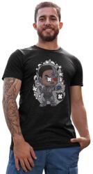 D&B Férfi/Unisex Póló PC00032 Cyborg Fekete-Méret S (PC00032CyborgBlackS)
