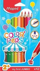 Maped Creioane colorate Color Peps My First Jumbo FSC, 12 culori/set, Maped 834010FC