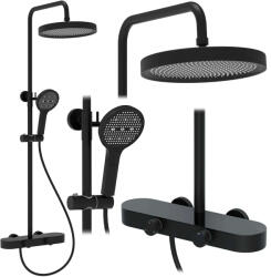 Rea Cris set de duș perete cu duș de ploaie negru REA-P0360 (REAP0360)