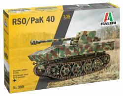 Italeri Model de asamblat Italeri Militare: Tancuri - Tractor șenilat german RSO cu tun antitanc PAK 40 (ITA0355)