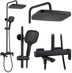 Rea Arlo set de duș perete cu duș de ploaie negru REA-P7440 (REAP7440)