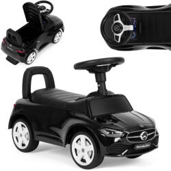 MULTISTORE Bébitaxi, Multistore 667, Mercedes C-osztály, fekete, 64 x 28 x 37 cm, kormánydudával és indításhanggal, ülés alatti tárolóval, borulásgátlóval, 12 hónapos kortól, teherbírás: 25 kg, elemes (2 x AAA -