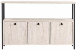  Hanah Home Console Travertine Black Solace - Travertine, Black