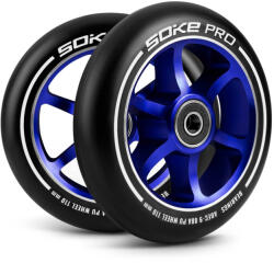 SOKE Roller kerék szett, SOKE, sötétkék, 11 cm, 2 db, ABEC-9 csapágy, 88A keménységű PU, 0, 8 cm tengely (TE803200)