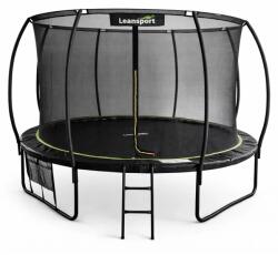  LEAN kerti trambulin belső hálóval, fekete és zöld, 487 cm, 16 láb (5905991091530)