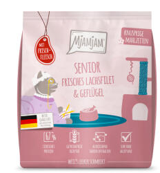  MjAMjAM 300g MjAMjAM ropogós falatok Senior lazac & szárnyas száraz macskatáp