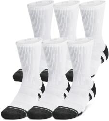 Under Armour Șosete Unisex Perf Tech 6pk Crew White/White/Jet Gray L