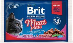 Brit Premium Cat Pouches Meat Plate felnőtt macskáknak (25 x 4 x 100 g = 25 vegyes csomag) 10kg