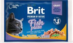 Brit Premium Cat Pouches Fish Plate felnőtt macskáknak (5 x 4 x 100 g = 5 vegyes csomag) 2kg